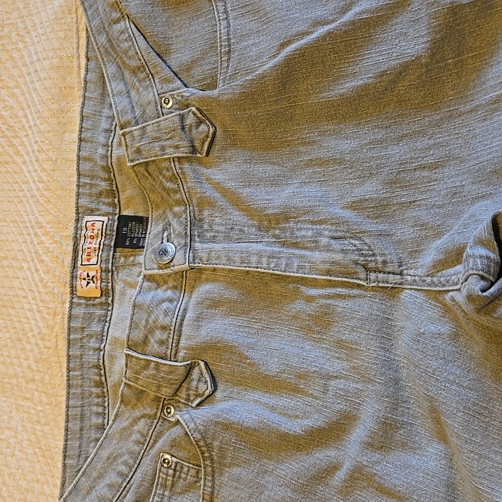 Juniors Arizona Grey Jeans Size 13